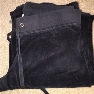 Juicy Couture Black Velour Track Pant